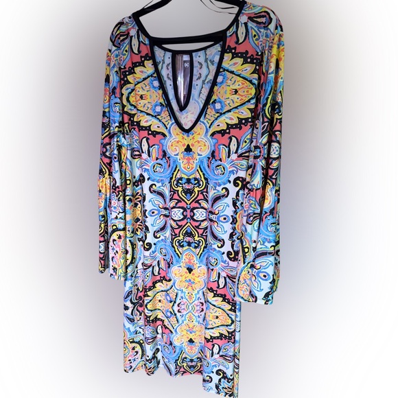 Haani Light Blue Long-Sleeve Dress - Picture 2 of 3